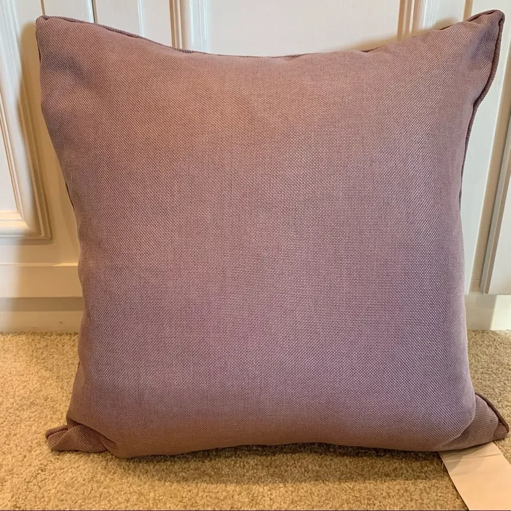 Plum‎ Colored Accent Pillow With Buttons Removable Cover